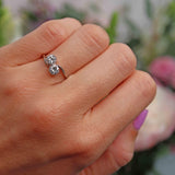 Ellibelle Jewellery Art Deco Diamond 18ct White Gold & Platinum Crossover Engagement Ring (0.70cts)