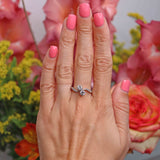Ellibelle Jewellery Art Deco Diamond Platinum Crossover Engagement Ring (0.86cts)