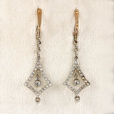 Ellibelle Jewellery Art Deco Diamond Platinum Drop Earrings (1.28cts)