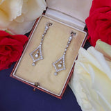 Ellibelle Jewellery Art Deco Diamond Platinum Drop Earrings (1.28cts)