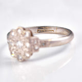 Ellibelle Jewellery Art Deco Diamond & Platinum Geometric Panel Ring