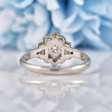 Ellibelle Jewellery Art Deco Diamond & Platinum Geometric Panel Ring