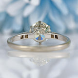 Ellibelle Jewellery Art Deco Diamond Platinum Solitaire Engagement Ring (1.43cts)