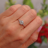 Ellibelle Jewellery Art Deco Diamond Platinum Solitaire Engagement Ring (1.43cts)