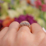 Ellibelle Jewellery Art Deco Old European-Cut Diamond 18ct Gold Three-Stone Engagement Ring (1.20cts)