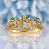 Ellibelle Jewellery Art Deco Old European-Cut Diamond 18ct Gold Three-Stone Engagement Ring (2.87cts)