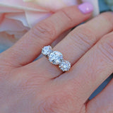 Ellibelle Jewellery Art Deco Old European-Cut Diamond 18ct Gold Three-Stone Engagement Ring (2.87cts)