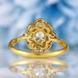 Ellibelle Jewellery Art Deco Old-European Diamond 18ct Gold & Platinum Cluster Ring