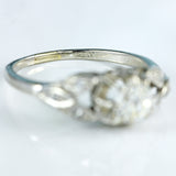 Ellibelle Jewellery Art Deco Old Mine Cut Diamond Platinum Engagement Ring (0.73cts)