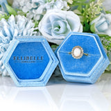 Ellibelle Jewellery Art Deco Opal & Diamond 18ct Gold Platinum Cluster Ring