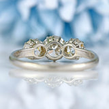 Ellibelle Jewellery Art Deco Platinum Old-European Cut Diamond Three-Stone Engagement Ring (1.65cts)