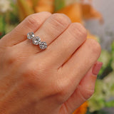Ellibelle Jewellery Art Deco Transitional-Cut Diamond Platinum Three-Stone Engagement Ring (2.05cts)