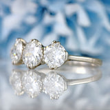 Ellibelle Jewellery Art Deco Transitional-Cut Diamond Platinum Three-Stone Engagement Ring (2.05cts)