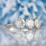 Ellibelle Jewellery Art Deco Transitional-Cut Diamond Platinum Three-Stone Engagement Ring (2.05cts)