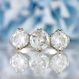Ellibelle Jewellery Art Deco Transitional-Cut Diamond Platinum Three-Stone Engagement Ring (2.05cts)