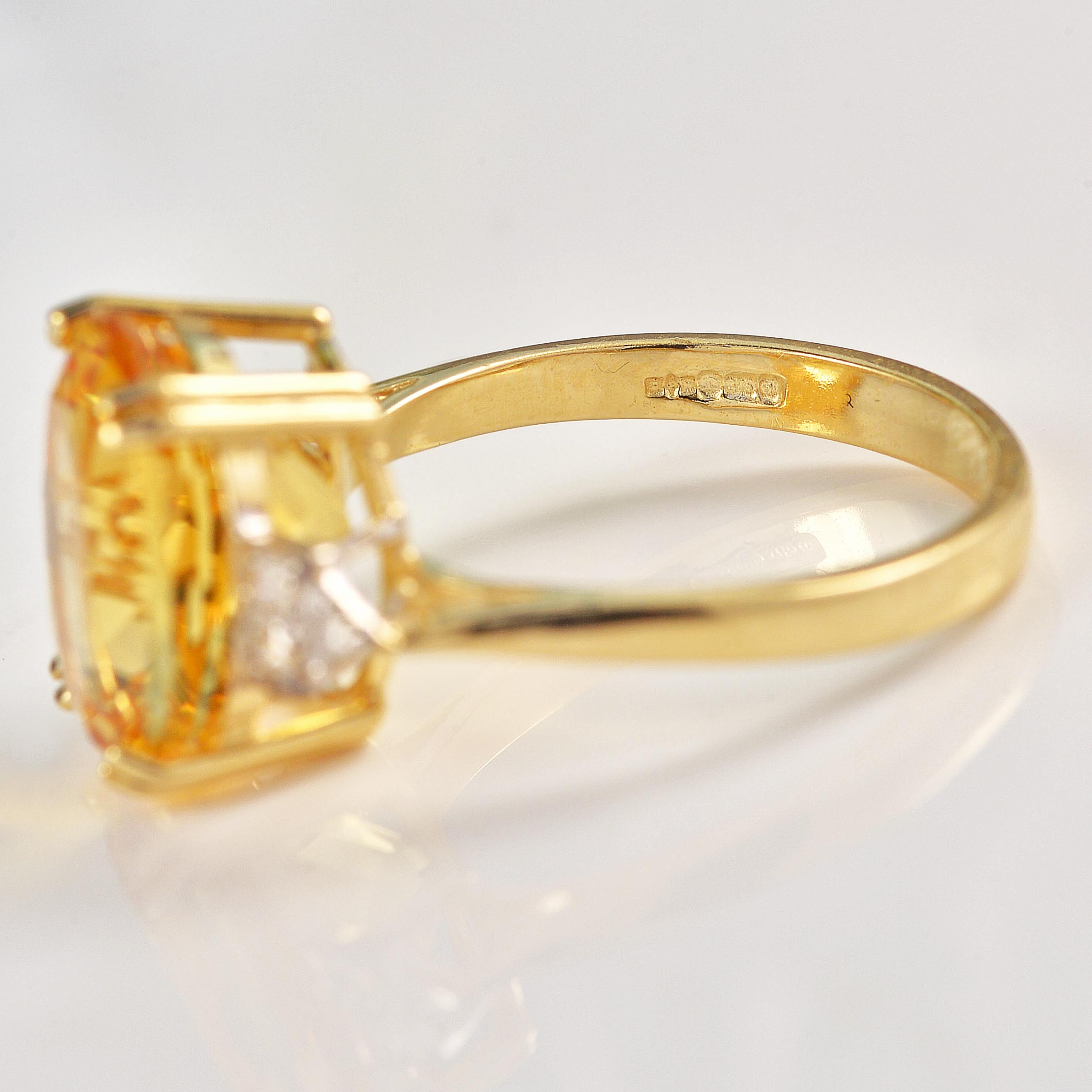 Ellibelle Jewellery Citrine & Diamond 9ct Gold Dress Ring (5.00ct)