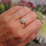 Ellibelle Jewellery Diamond 18ct Gold Daisy Cluster Ring (0.75cts)