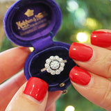 Ellibelle Jewellery Diamond 18ct White Gold Floral Cluster Ring (0.70cts)