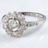 Ellibelle Jewellery Diamond 18ct White Gold Floral Cluster Ring (0.70cts)