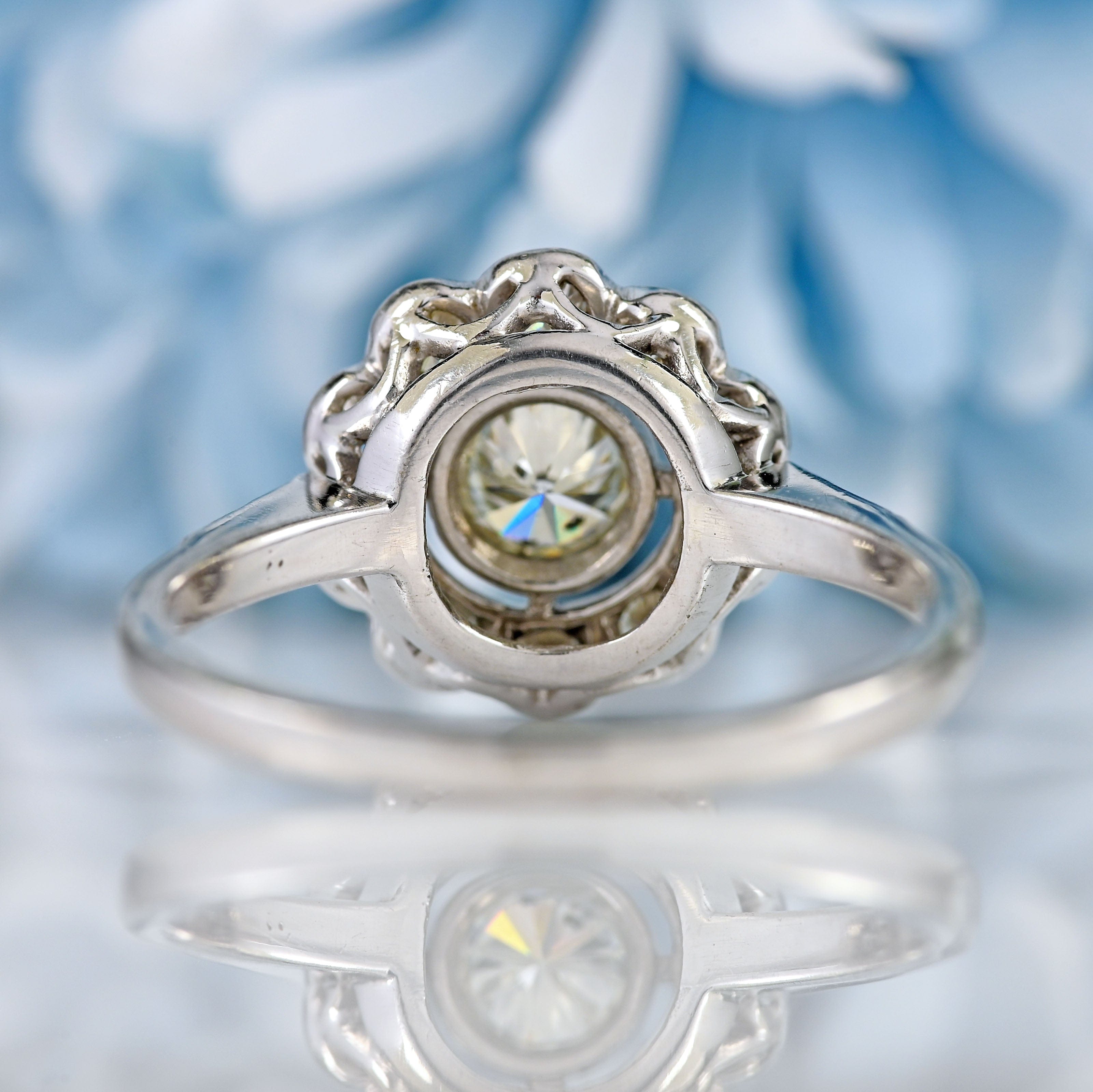 Ellibelle Jewellery Diamond 18ct White Gold Floral Cluster Ring (0.70cts)