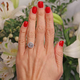 Ellibelle Jewellery Diamond 18ct White Gold Floral Cluster Ring (0.70cts)