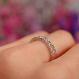 Ellibelle Jewellery Diamond 18ct White Gold Half-Eternity Wedding Band Ring (0.77cts)