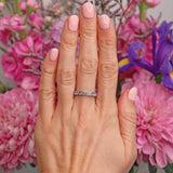 Ellibelle Jewellery Diamond 18ct White Gold Half-Eternity Wedding Band Ring (0.77cts)