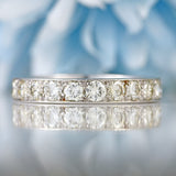 Ellibelle Jewellery Diamond 18ct White Gold Half-Eternity Wedding Band Ring (0.77cts)