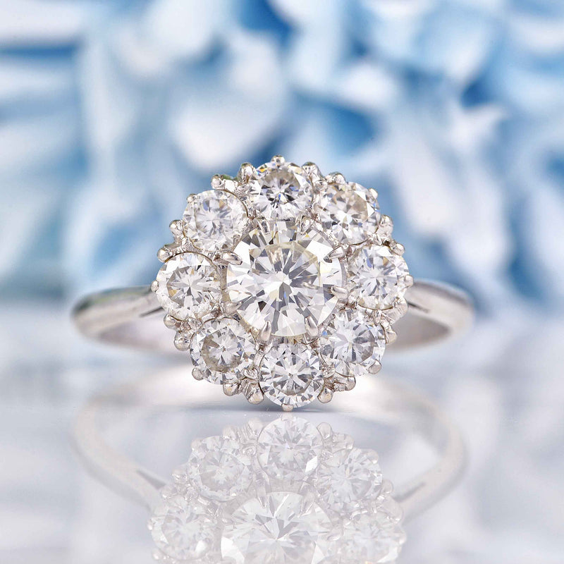 Ellibelle Jewellery Diamond & Platinum Cluster Engagement Ring (1.54cts)