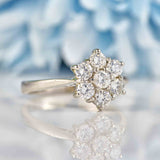 Ellibelle Jewellery Diamond & Platinum Daisy Cluster Engagement Ring (0.70cts)