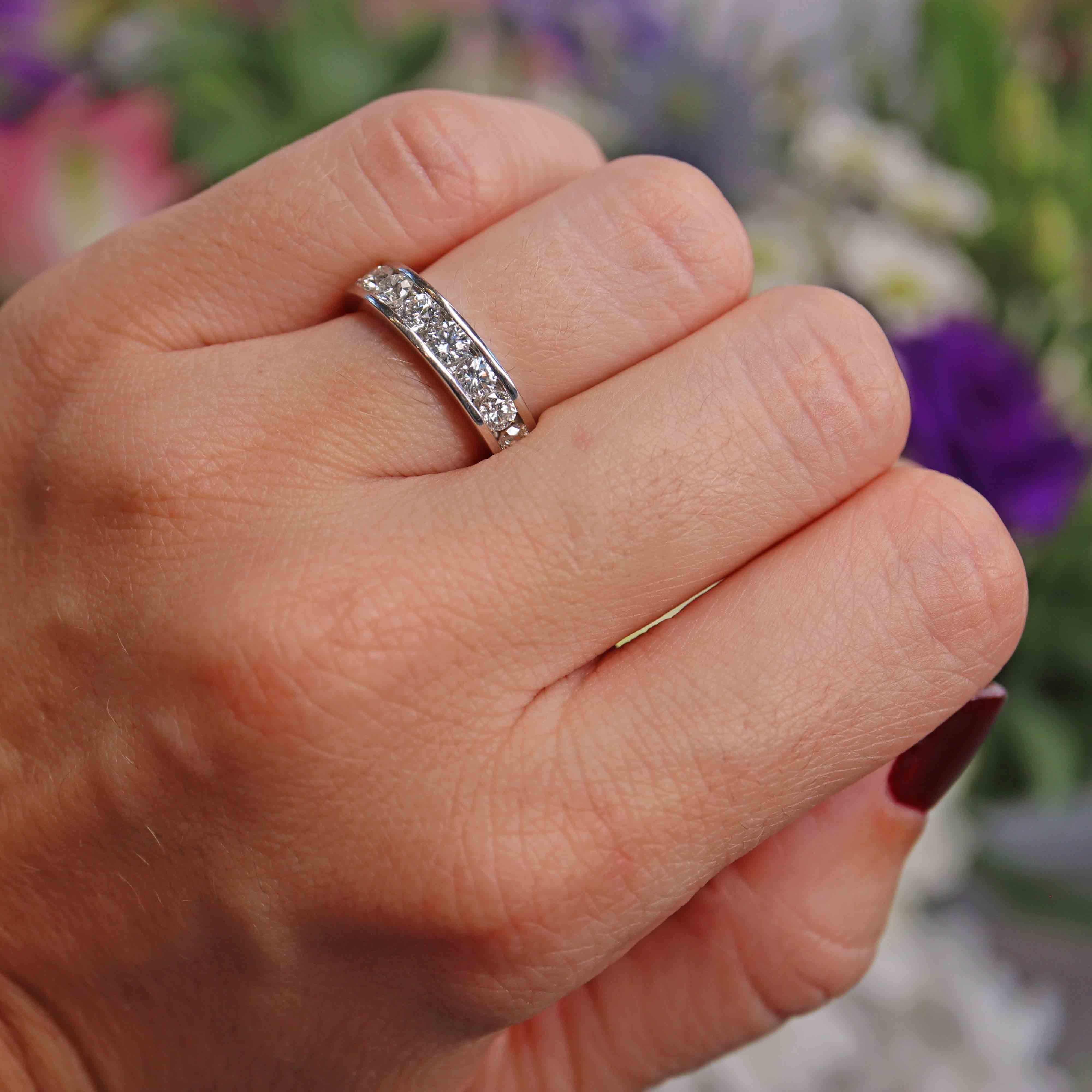Ellibelle Jewellery Diamond & Platinum Half-Eternity Wedding Band Ring (1.50cts)
