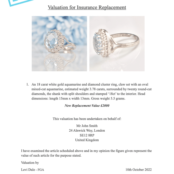 Digital Jewellery Insurance Valuation - Main Image
