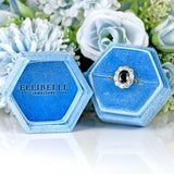 Ellibelle Jewellery Early 20th Century Sapphire & Diamond 18ct Gold Platinum Cluster Ring (1.80cts)