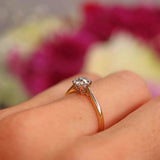 Ellibelle Jewellery Edwardian 0.82ct Old European Cut Diamond 18ct Gold & Platinum Solitaire Ring