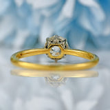 Ellibelle Jewellery Edwardian 0.82ct Old European Cut Diamond 18ct Gold & Platinum Solitaire Ring