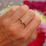 Ellibelle Jewellery Edwardian 0.82ct Old European Cut Diamond 18ct Gold & Platinum Solitaire Ring