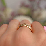 Ellibelle Jewellery Edwardian 18ct Gold Old Cut Diamond Star-Set Gypsy Ring