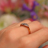 Ellibelle Jewellery Edwardian 18ct Gold & Platinum Diamond Marquise Shaped Ring
