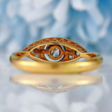Ellibelle Jewellery Edwardian 18ct Gold & Platinum Diamond Marquise Shaped Ring