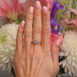 Ellibelle Jewellery Edwardian 18ct Gold & Platinum Diamond Marquise Shaped Ring
