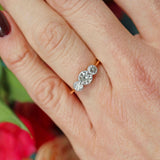 Ellibelle Jewellery Edwardian 18ct Gold & Platinum Diamond Three-Stone Engagement Ring (0.67cts)