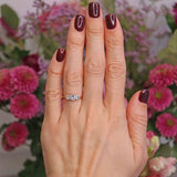 Ellibelle Jewellery Edwardian 18ct Gold & Platinum Diamond Three-Stone Engagement Ring (0.67cts)