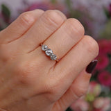 Ellibelle Jewellery Edwardian 18ct Gold & Platinum Old-Mine-Cut Diamond Three-Stone Engagement Ring (1.25cts)
