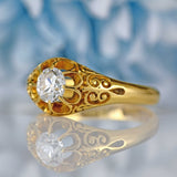 Ellibelle Jewellery Edwardian 18ct Yellow Gold Diamond Solitaire Engagement Ring