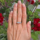 Ellibelle Jewellery Edwardian Australian Opal 18ct Gold Five-Stone Ring