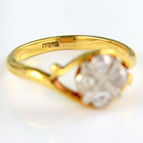 Ellibelle Jewellery Edwardian Diamond 18ct Gold Platinum Ring