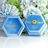 Ellibelle Jewellery Edwardian Emerald & Rose-Cut Diamond 18ct Gold Belcher Ring