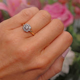 Ellibelle Jewellery Edwardian Old-Cut Diamond 18ct Gold Daisy Cluster Ring (0.55cts)