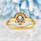 Ellibelle Jewellery Edwardian Old-Cut Diamond 18ct Gold Daisy Cluster Ring (0.55cts)