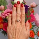 Ellibelle Jewellery Edwardian Old-Mine-Cut Diamond 18ct Gold Two-Stone Crossover Ring